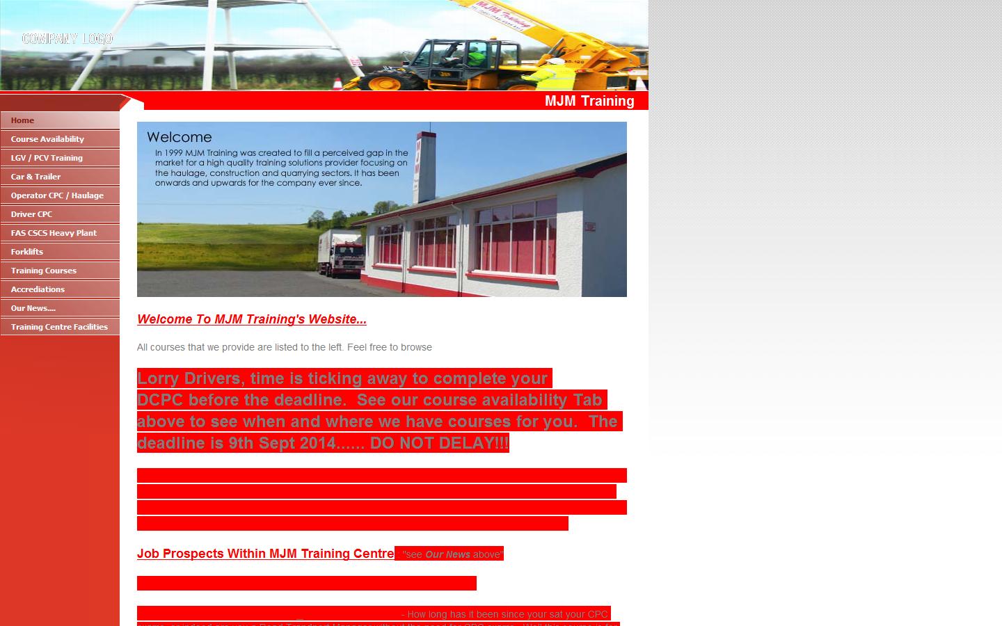 MJM Training Website