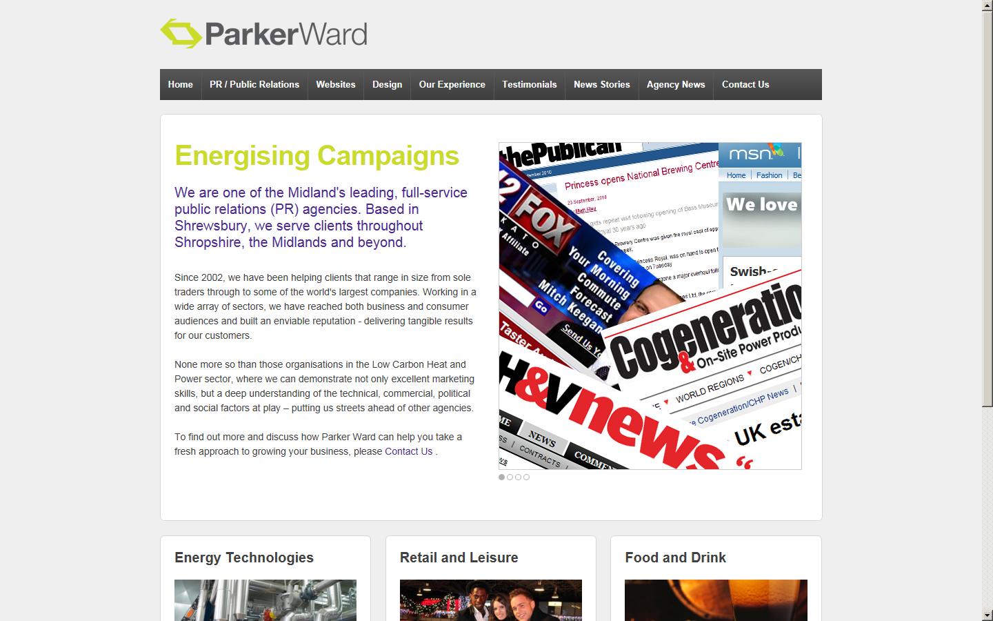Parker Ward Limited Website