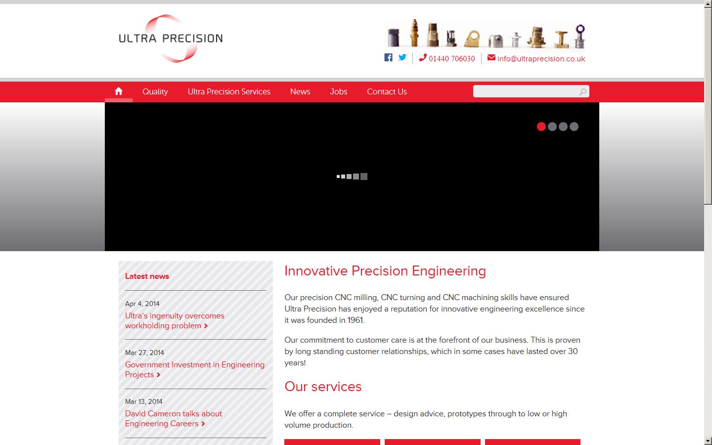 Ultra Precision Products Ltd Website