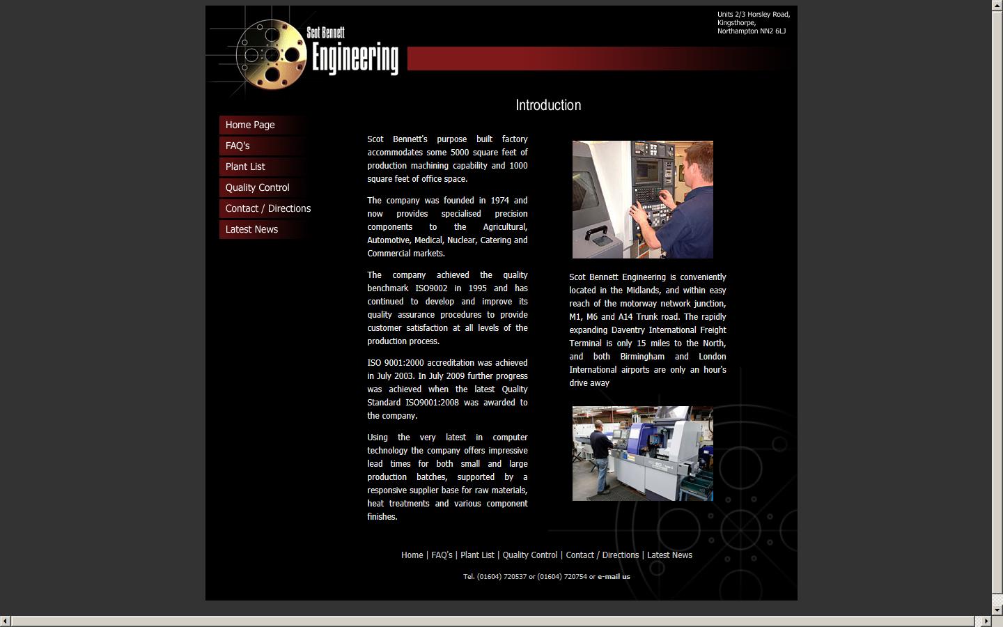 Scot Bennett Engineering Website