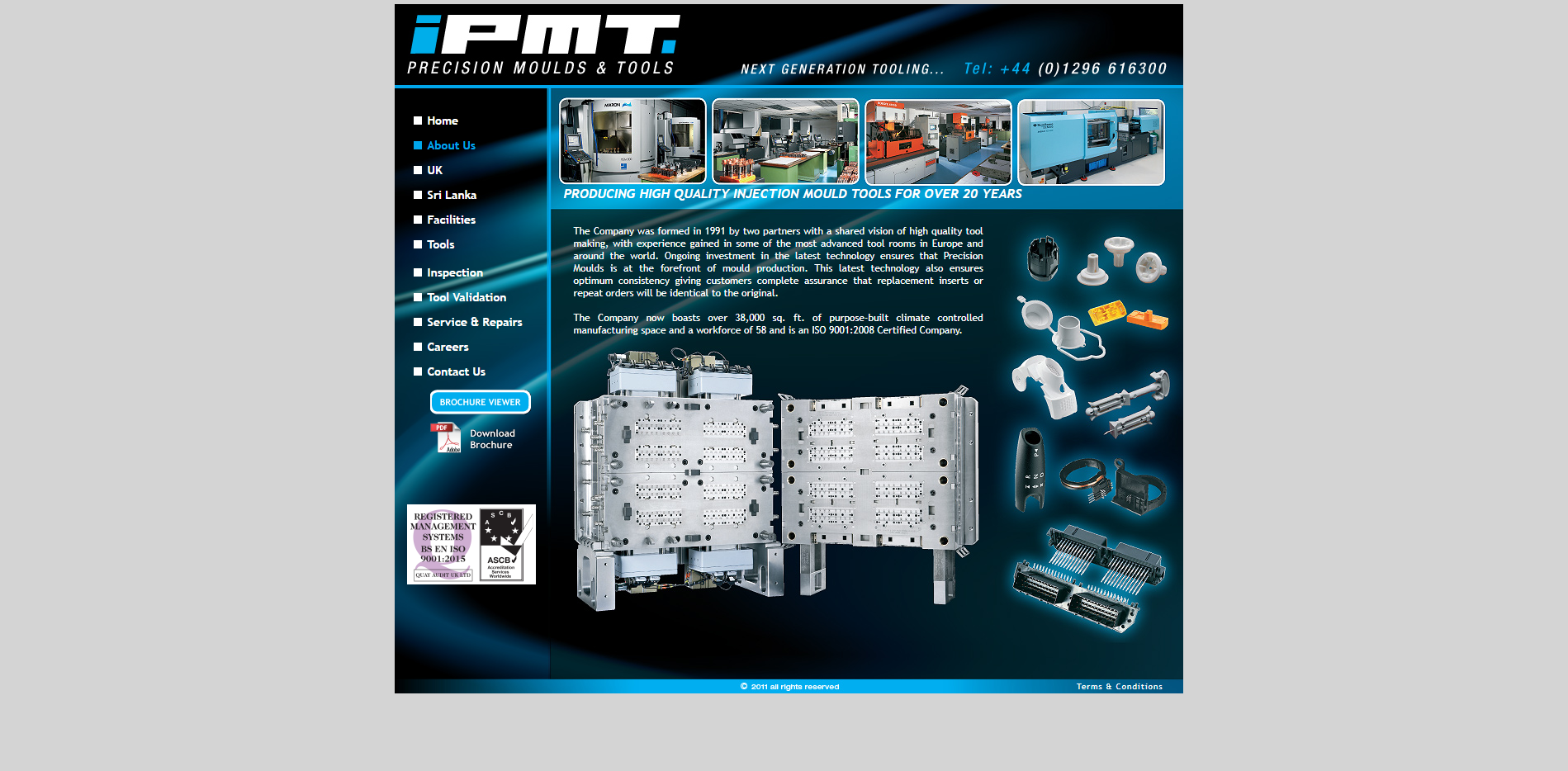 Precision Moulds & Tools Website