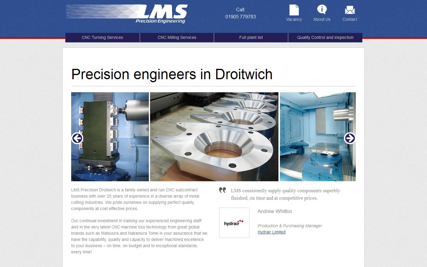 LMS Precision Engineering Website
