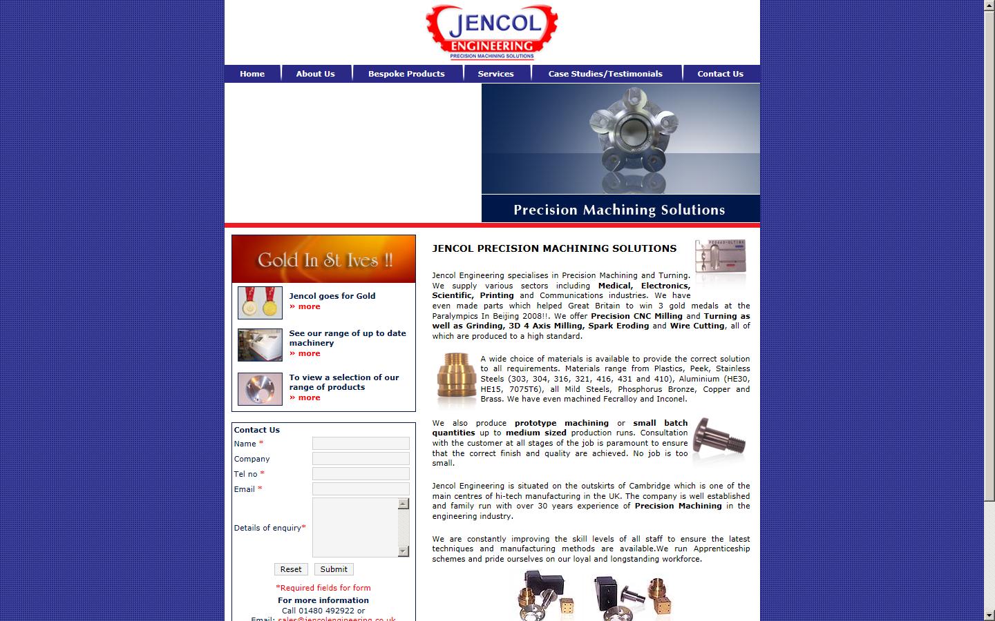 Jencol Engineering Ltd Website