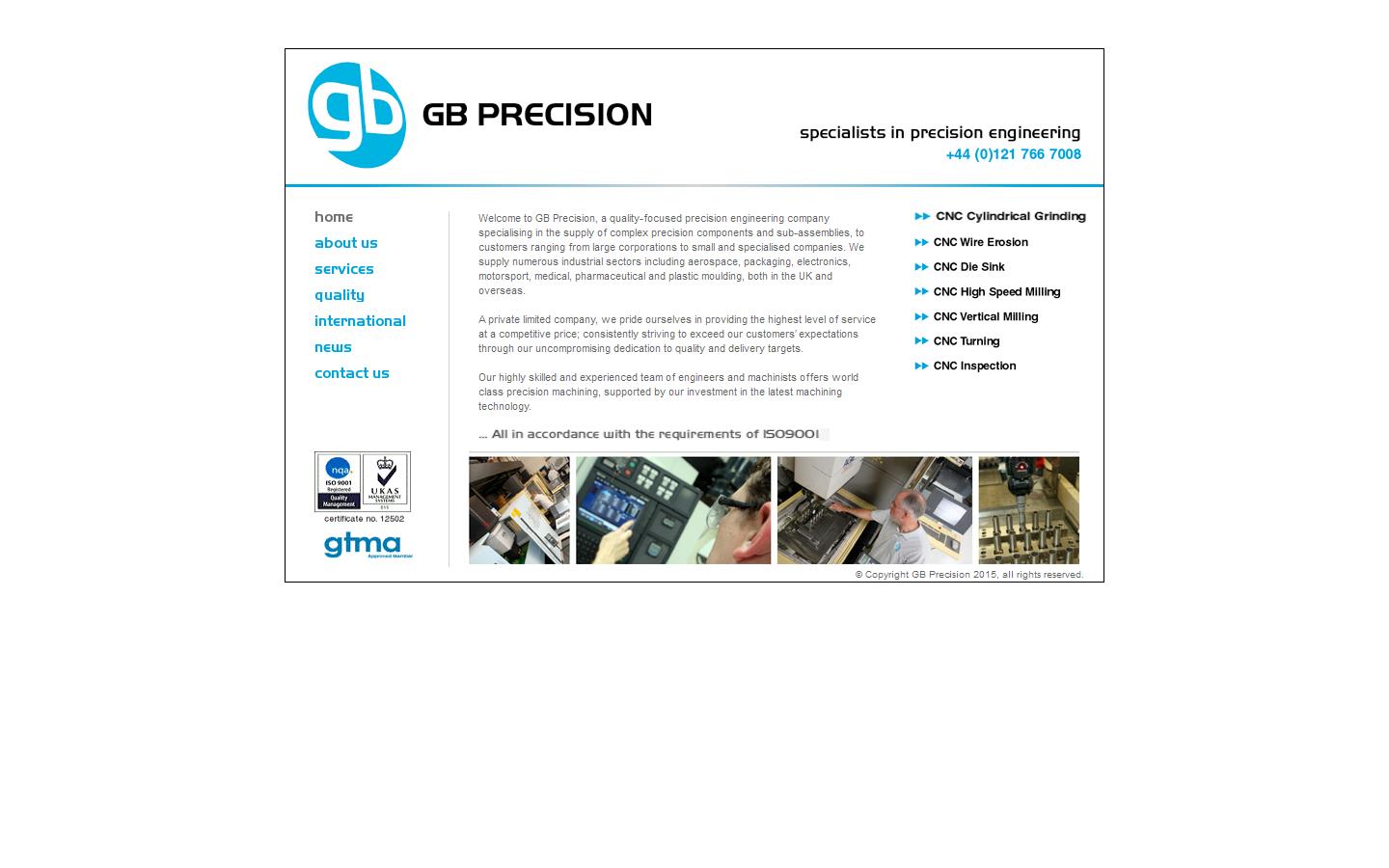 G B Precision Engineering Co Website