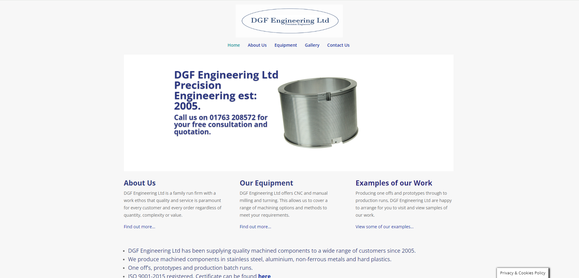 DGF Engineering Ltd Website