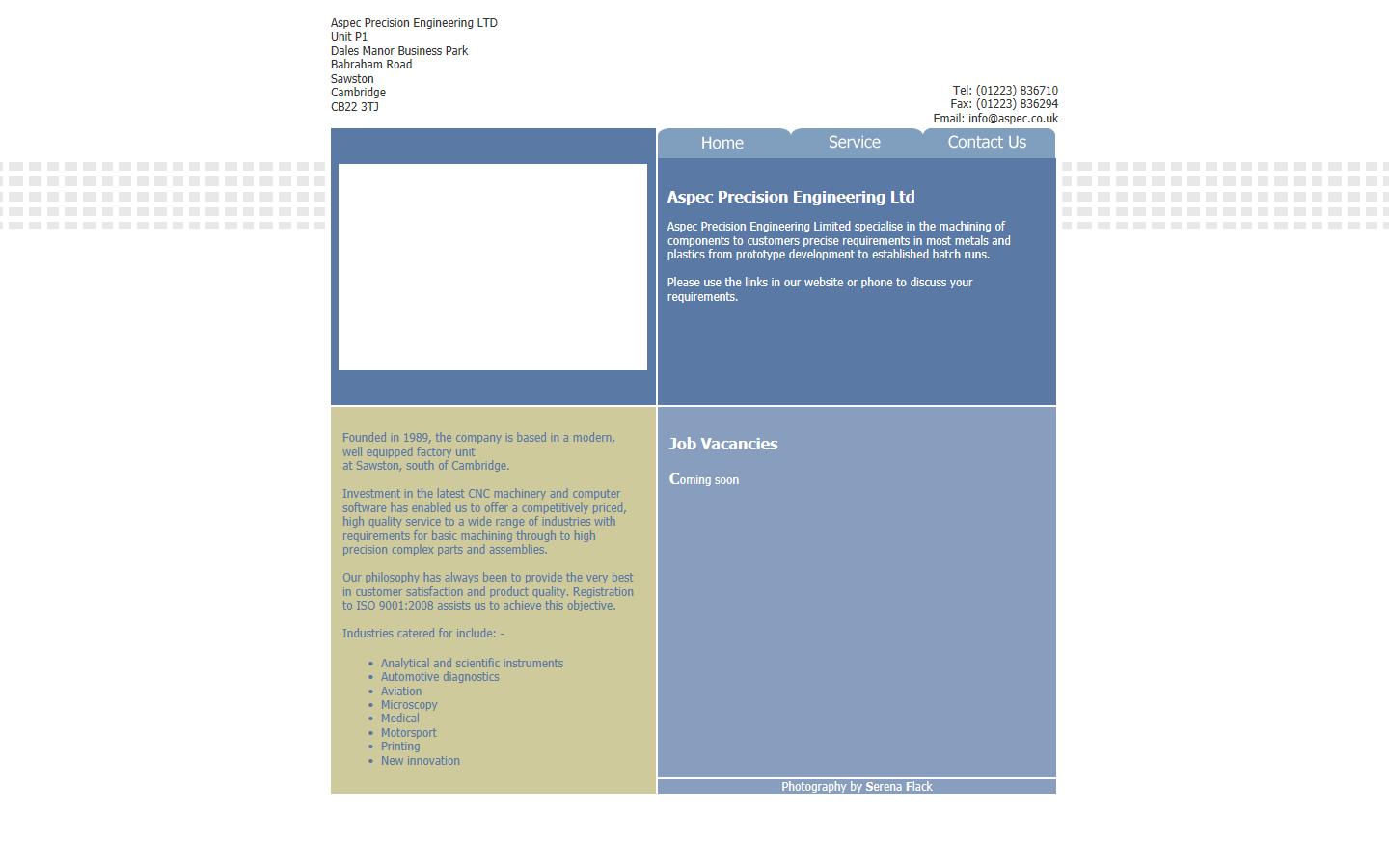 ASPEC Precision Engineers Website