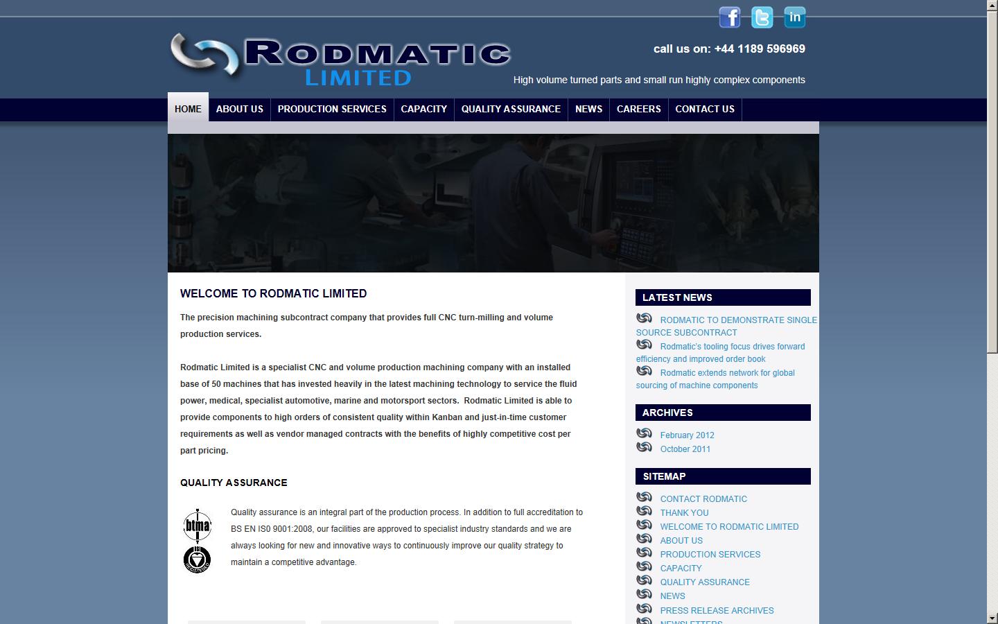 Rodmatic Ltd Website