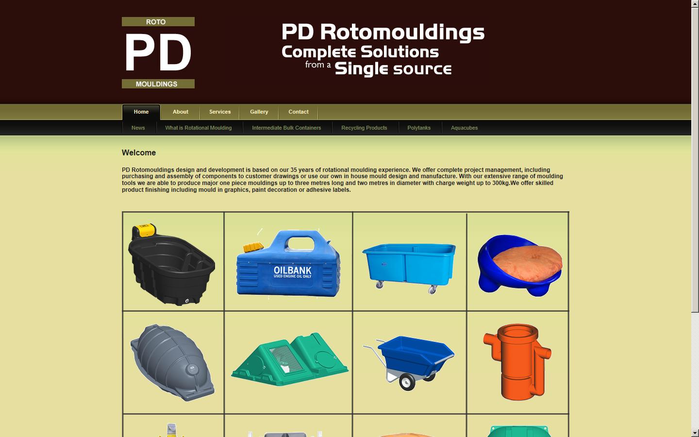 PD Rotomouldings Website