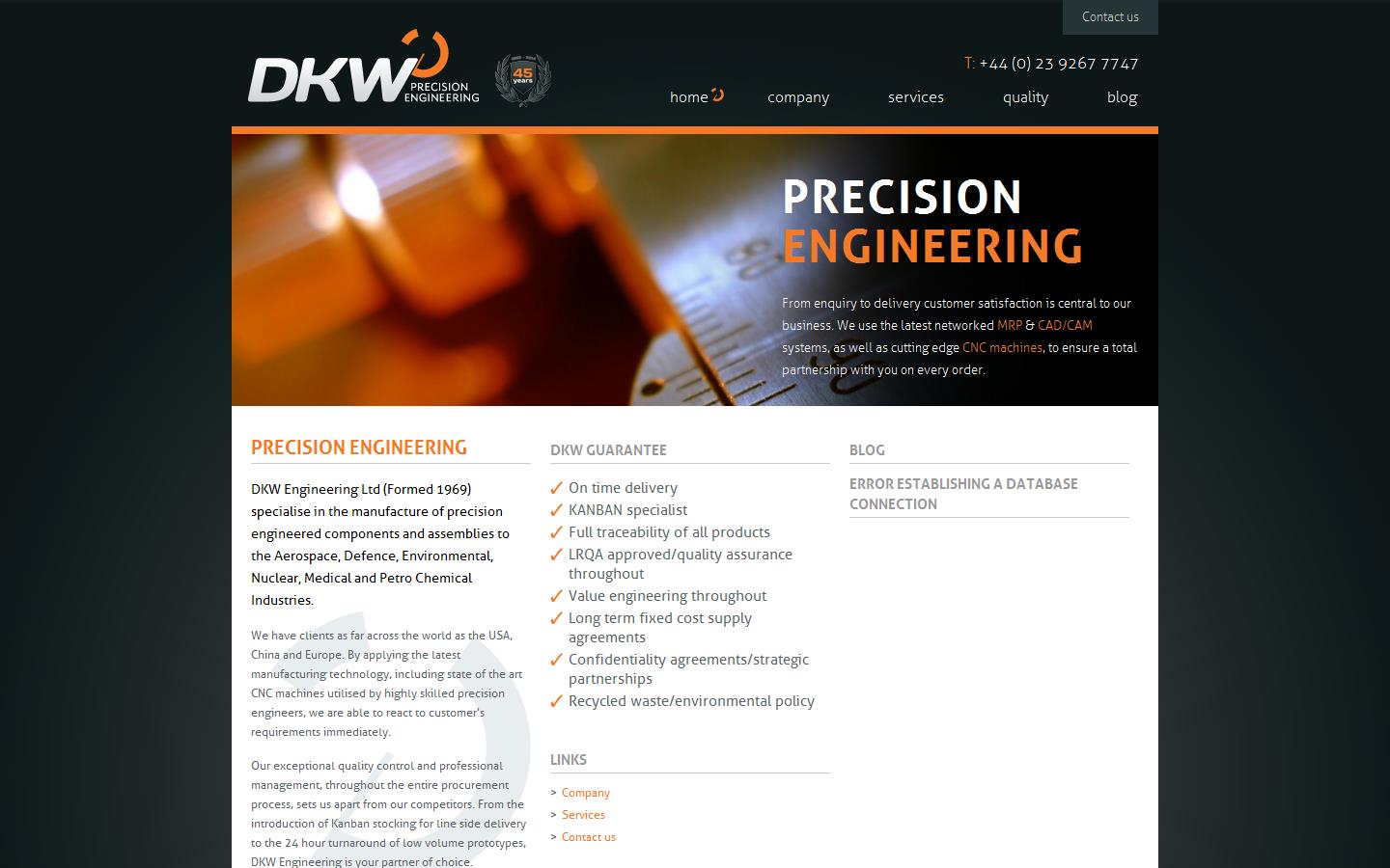 DKW Engineering Ltd Website