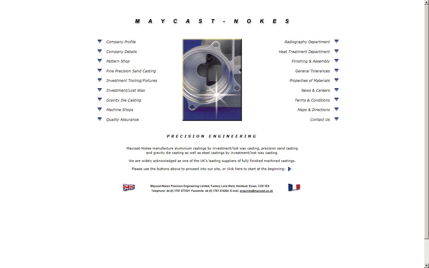 Maycast - Nokes Precision Engineering Ltd Website