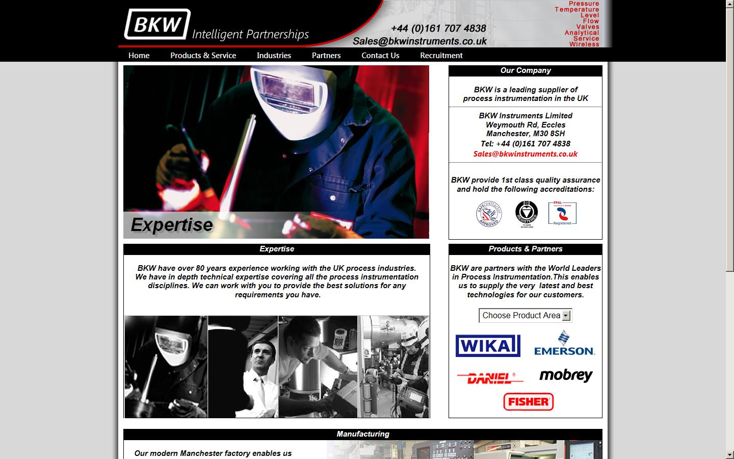 B K W Instruments Ltd Website