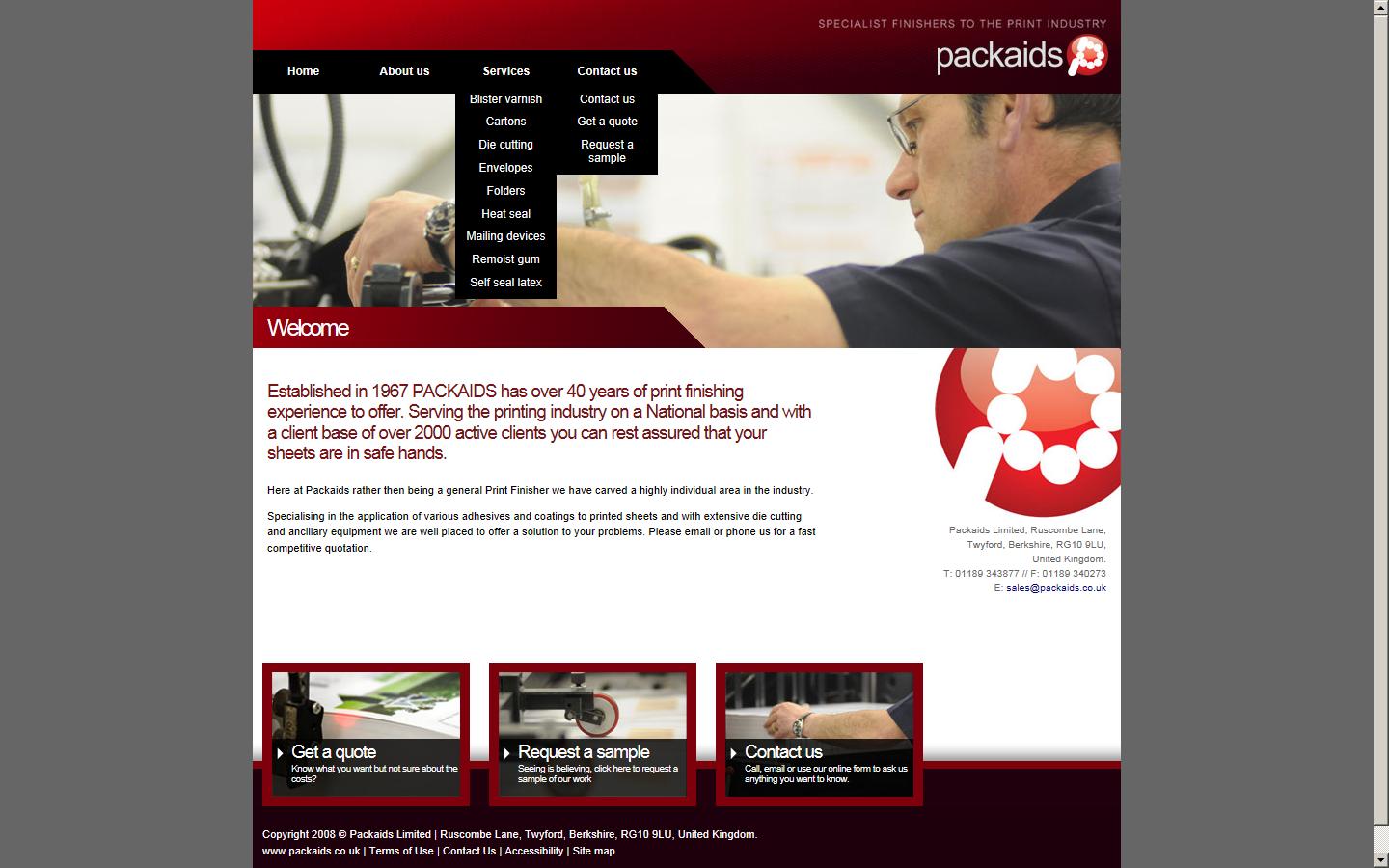 Packaids Ltd Website
