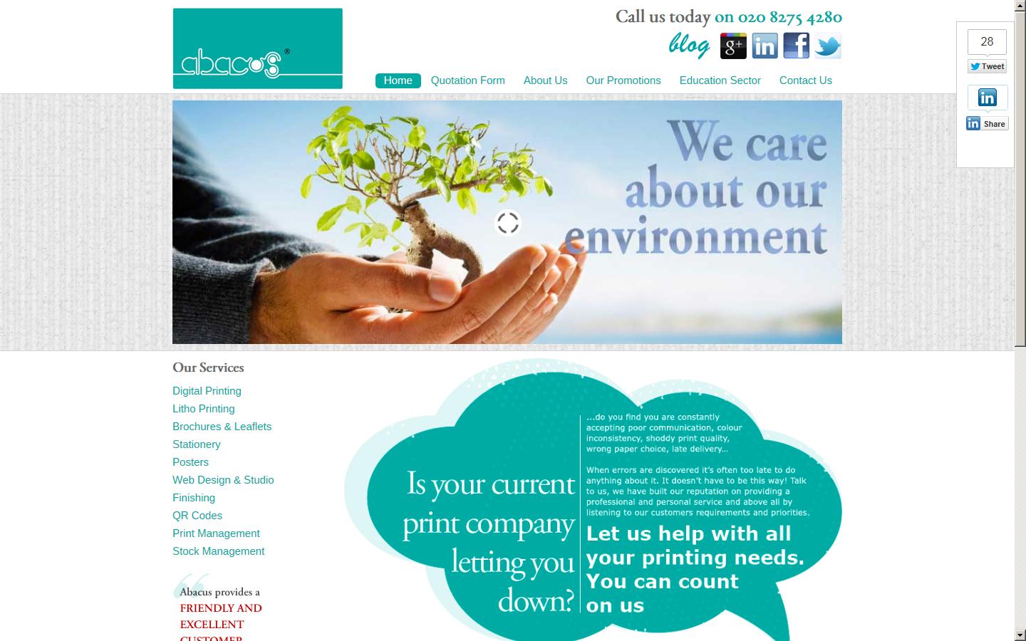 Abacus Printing Co. Ltd Website