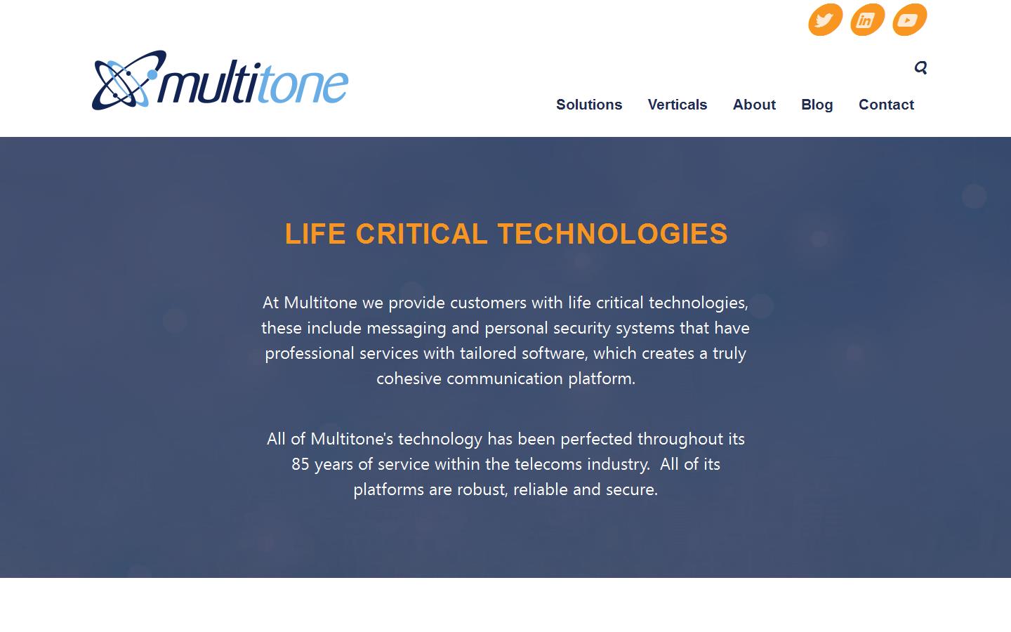 Multitone Electronics plc Website