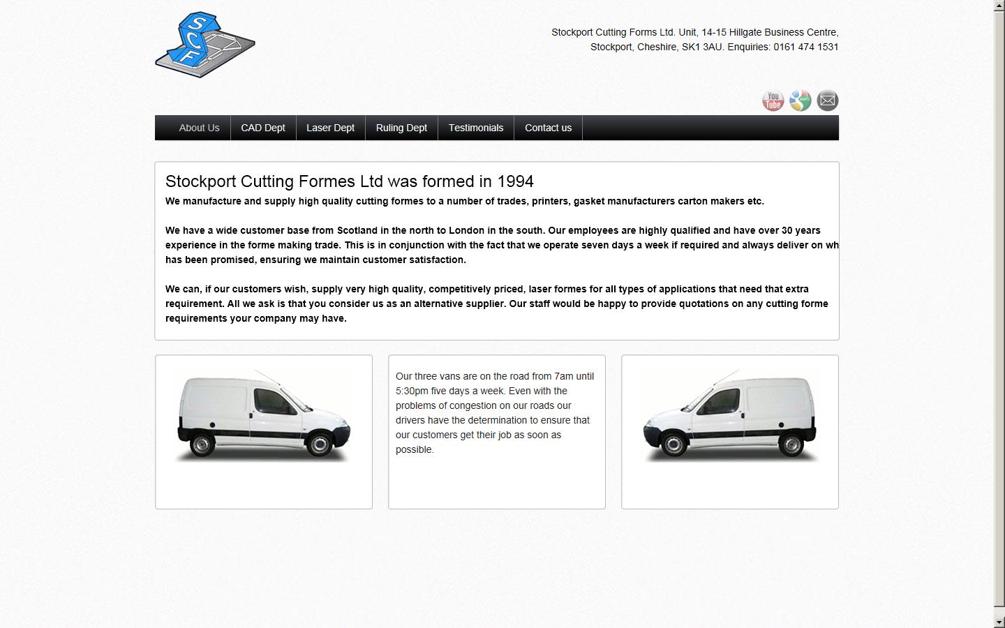 Stockport Cutting Formes Ltd Website