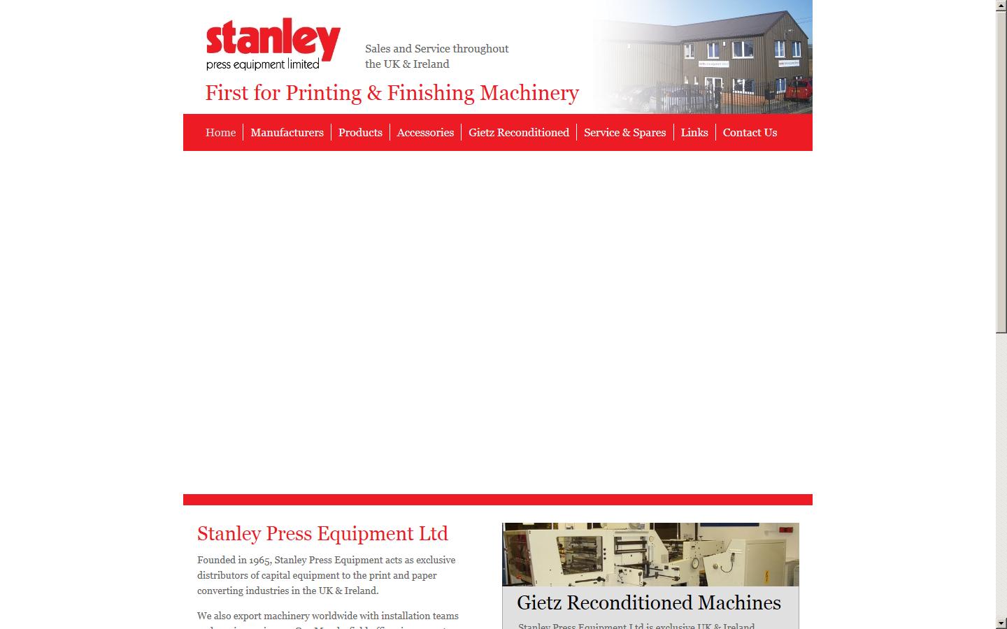 Stanley Press Equipment Ltd Website