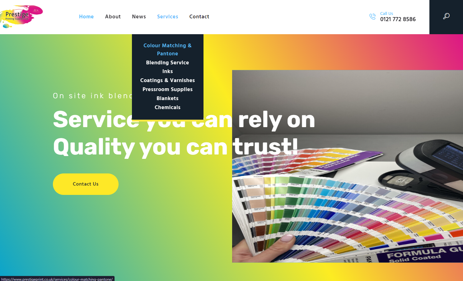 Prestige Printing Supplies Ltd Website