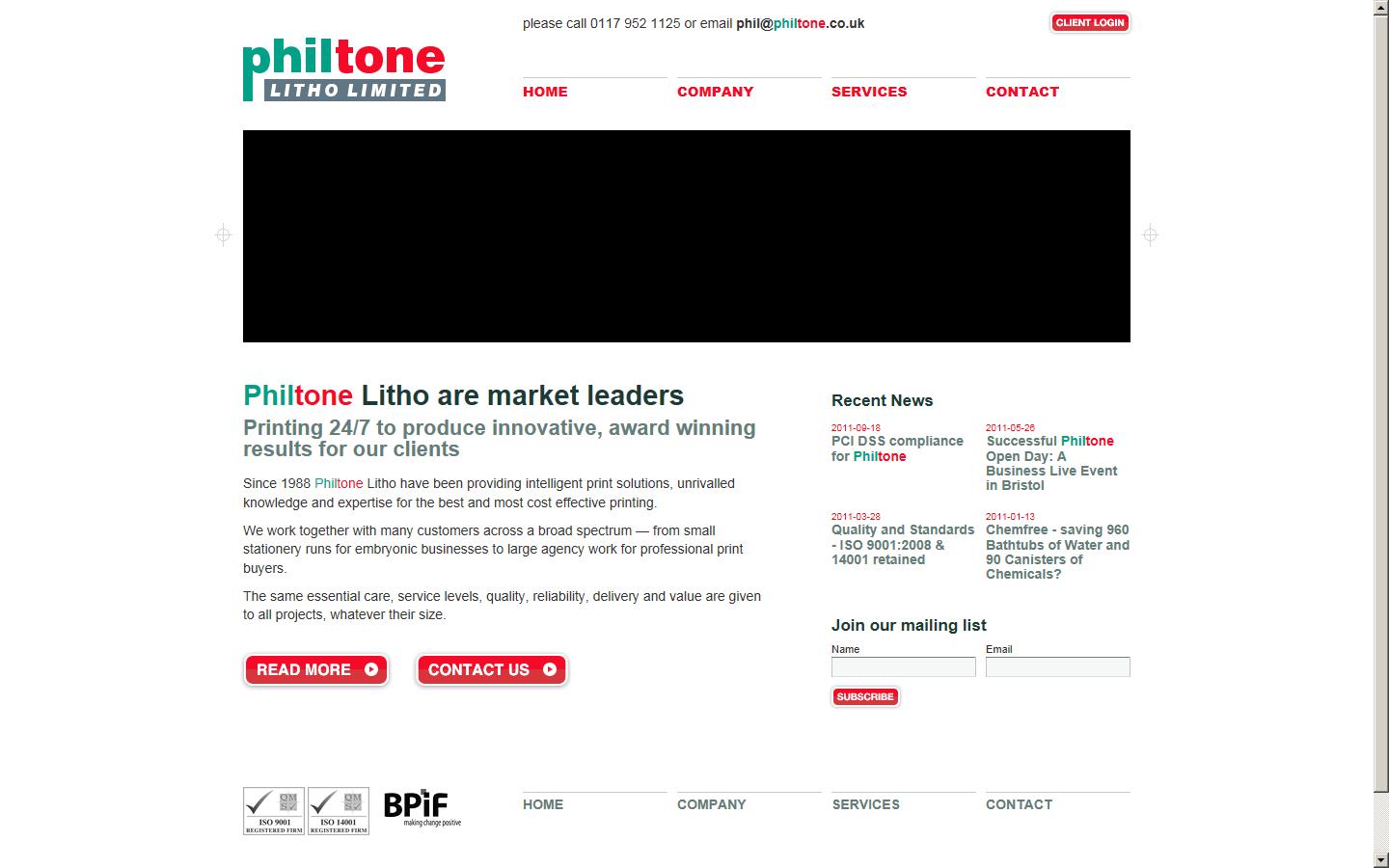 Philtone Litho Ltd Website