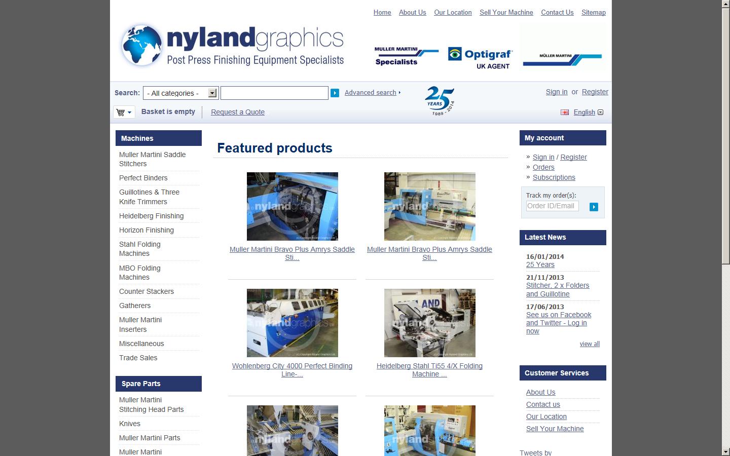 Nyland Graphics Ltd Website