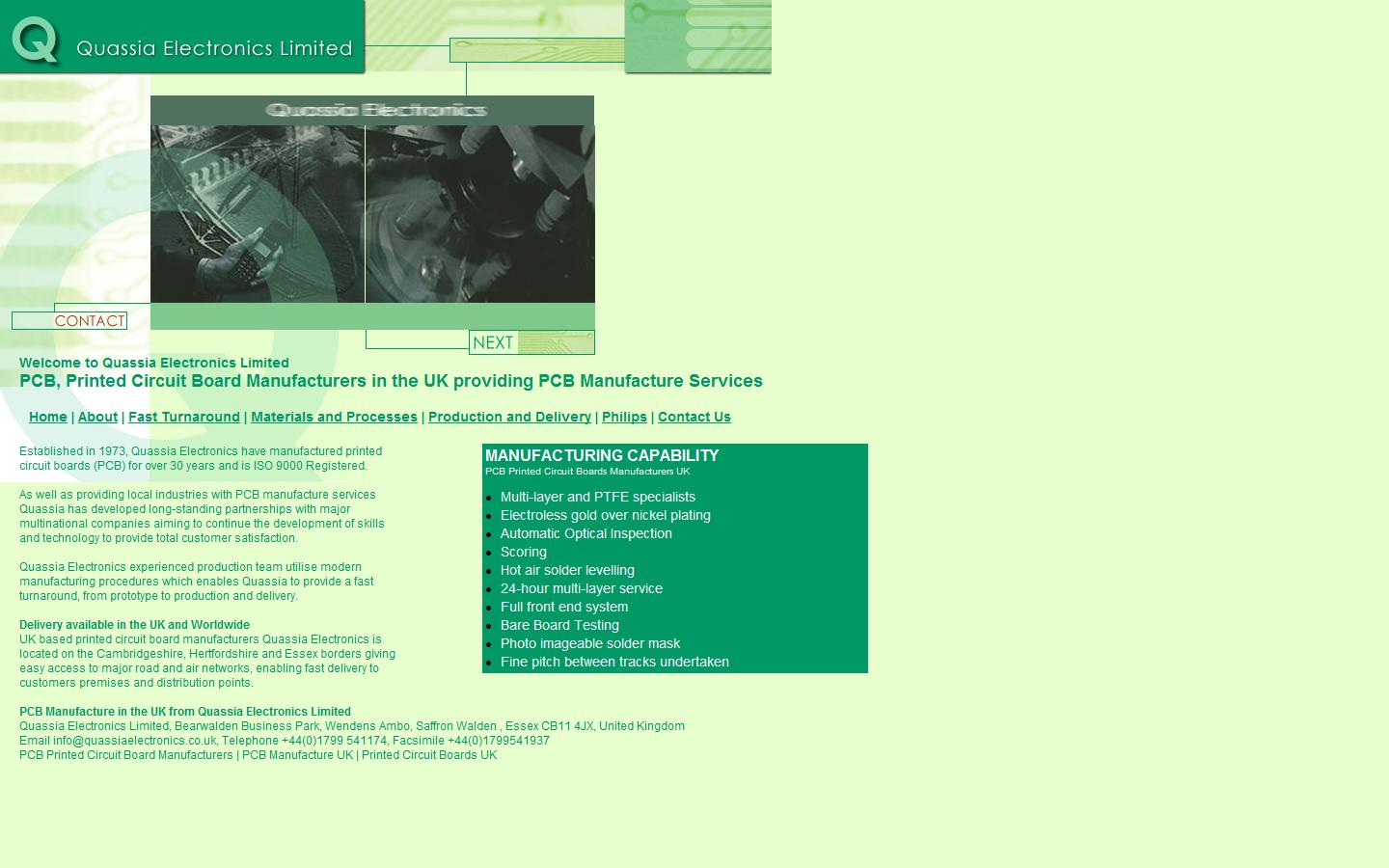 Quassia Electronics Ltd Website