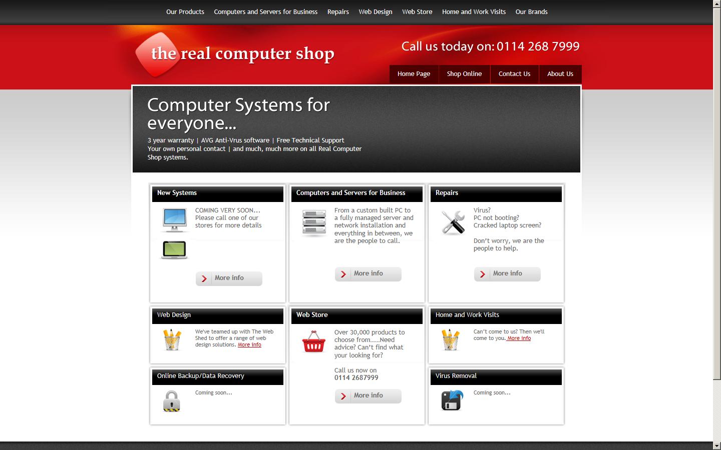 The Real Computer Shop Website