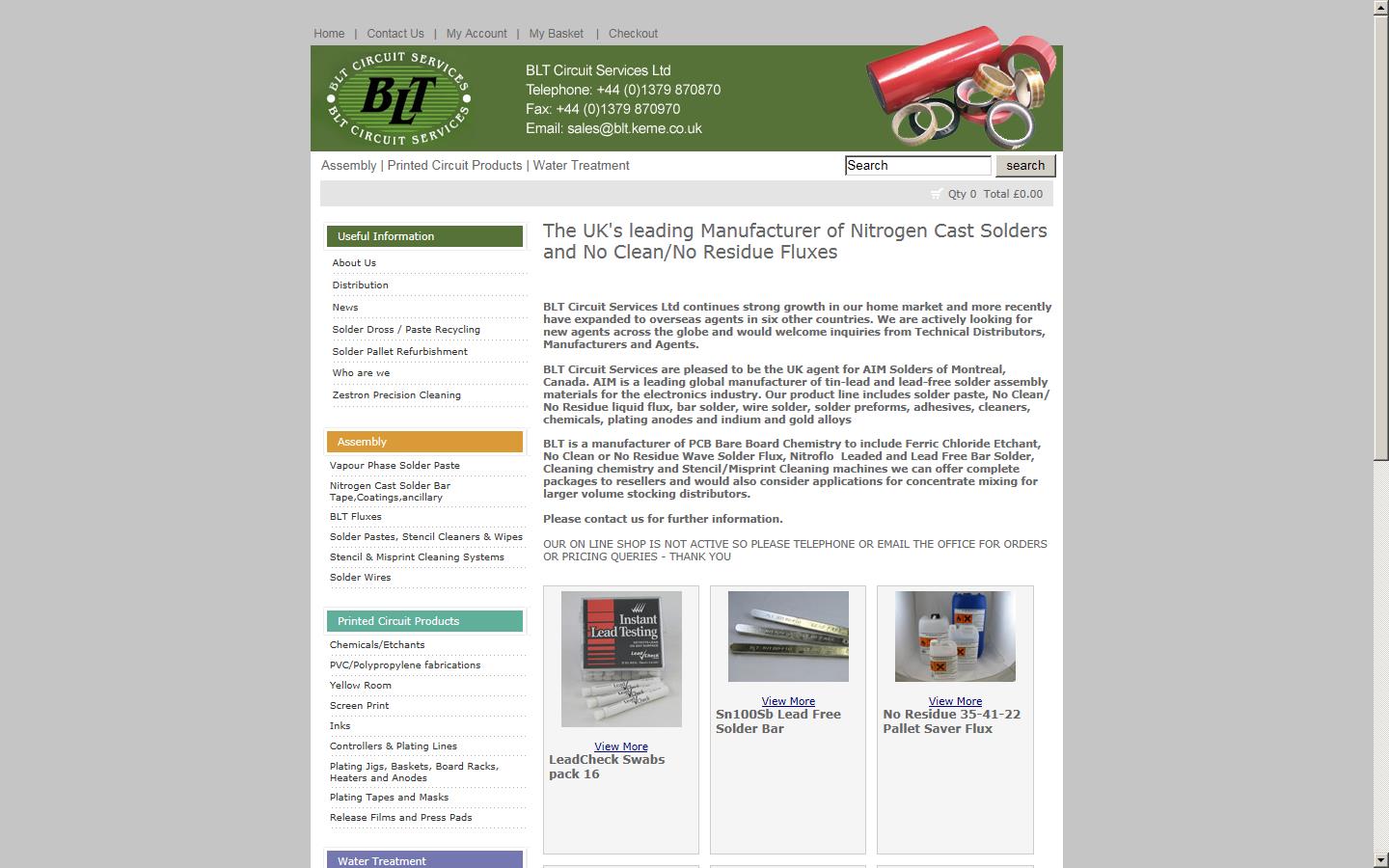 BLT Circuit Services Ltd Website