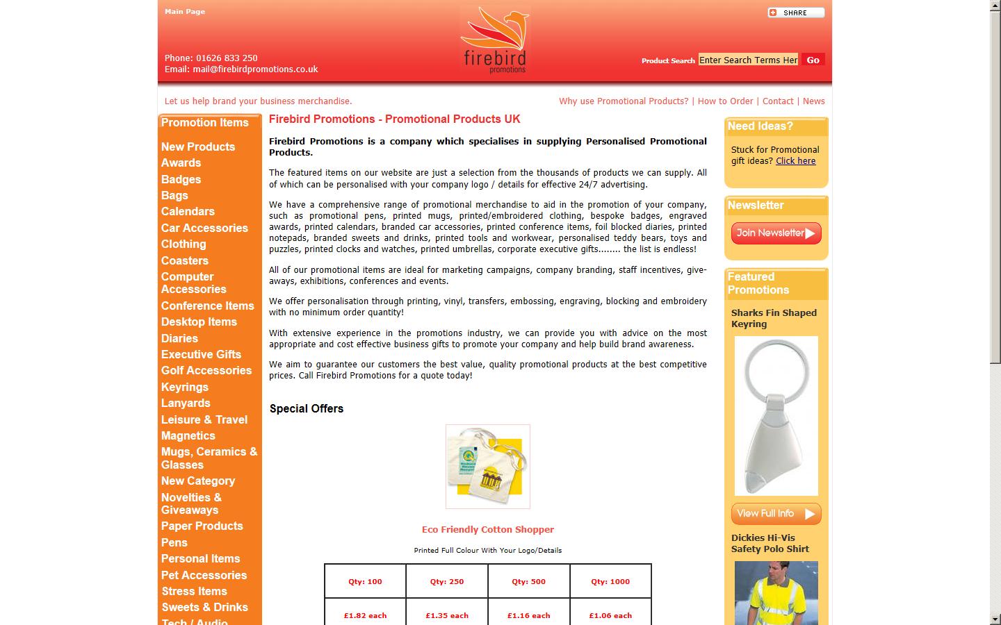 Firebird Promotions Website