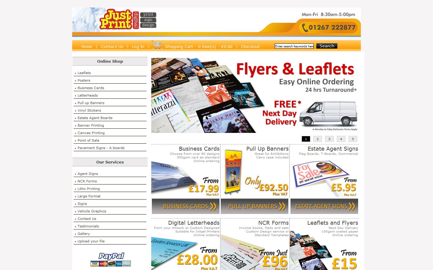 Just Print Website