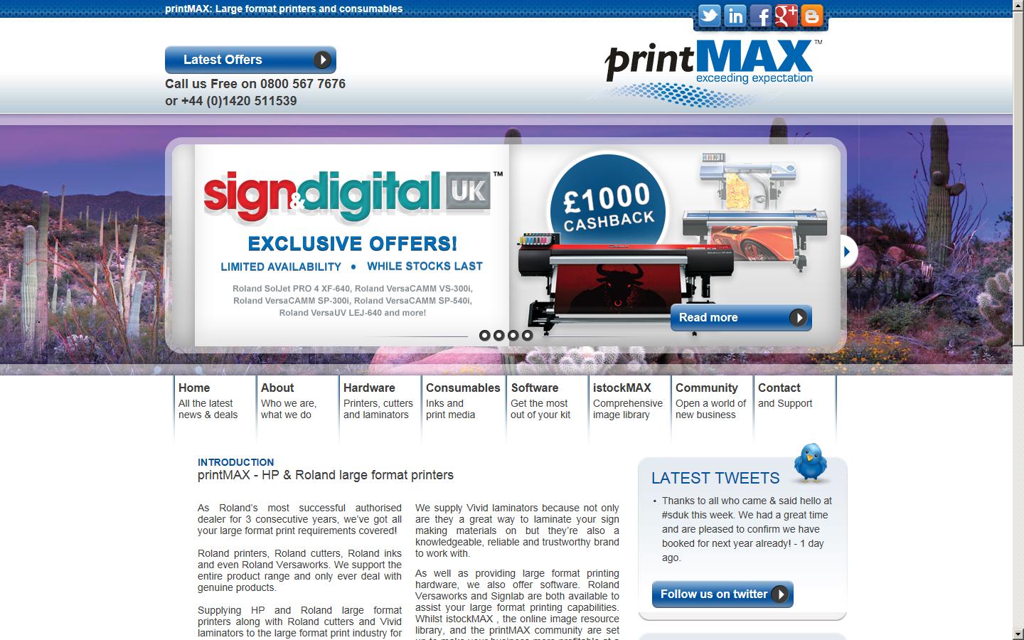 PrintMAX Website