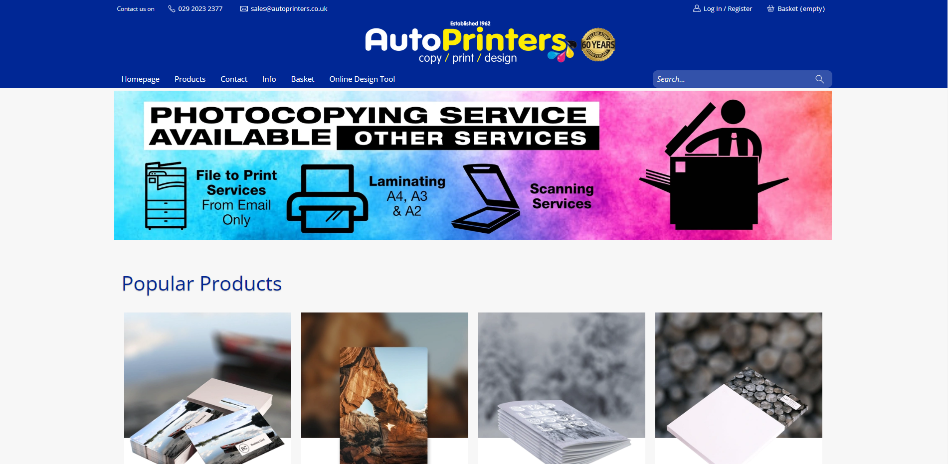 AutoPrinters (Cardiff) Ltd Website