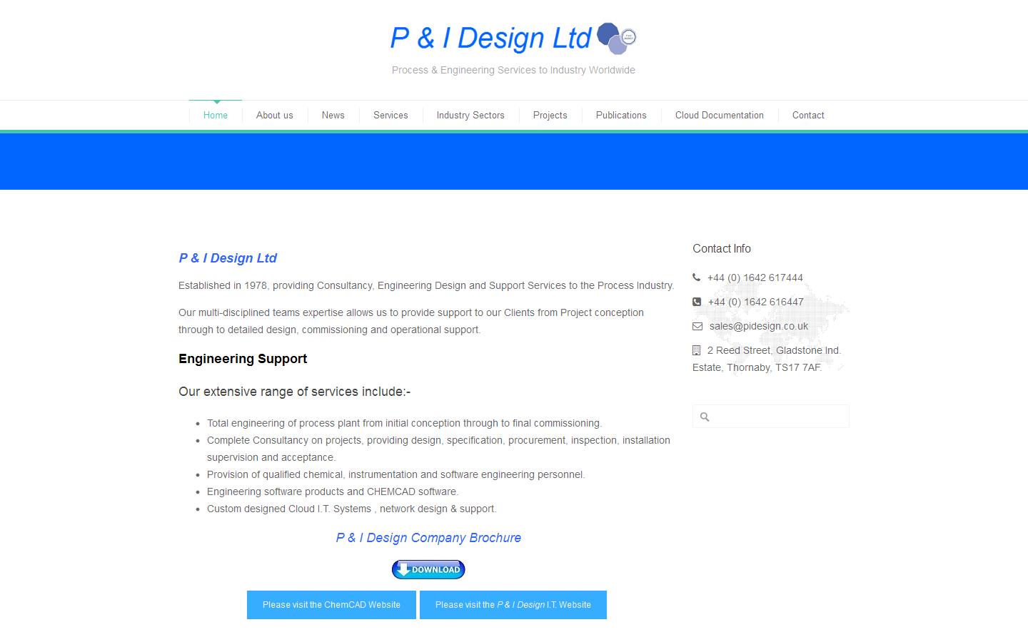 P & I Design Ltd Website