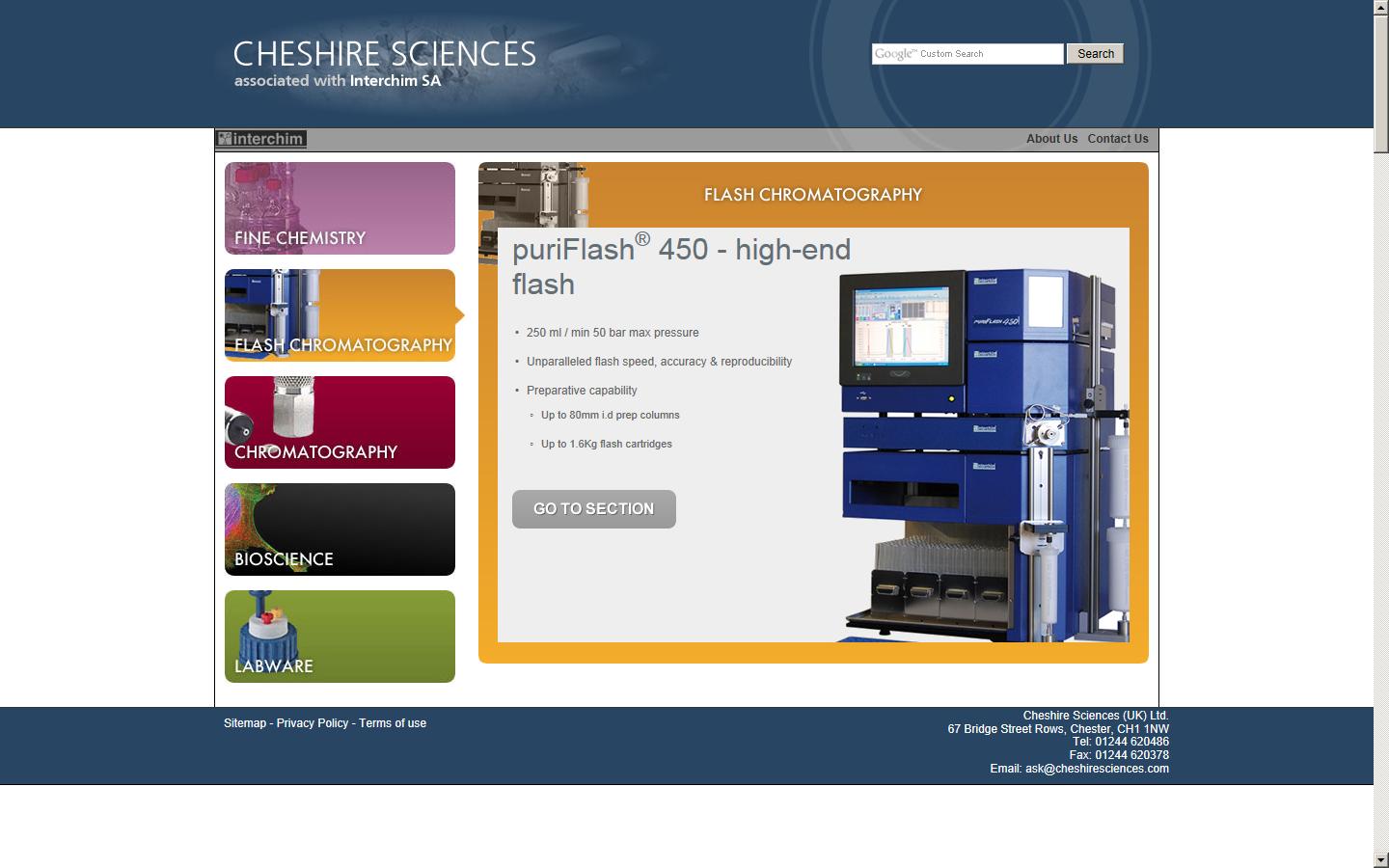 Cheshire Sciences UK Ltd Website