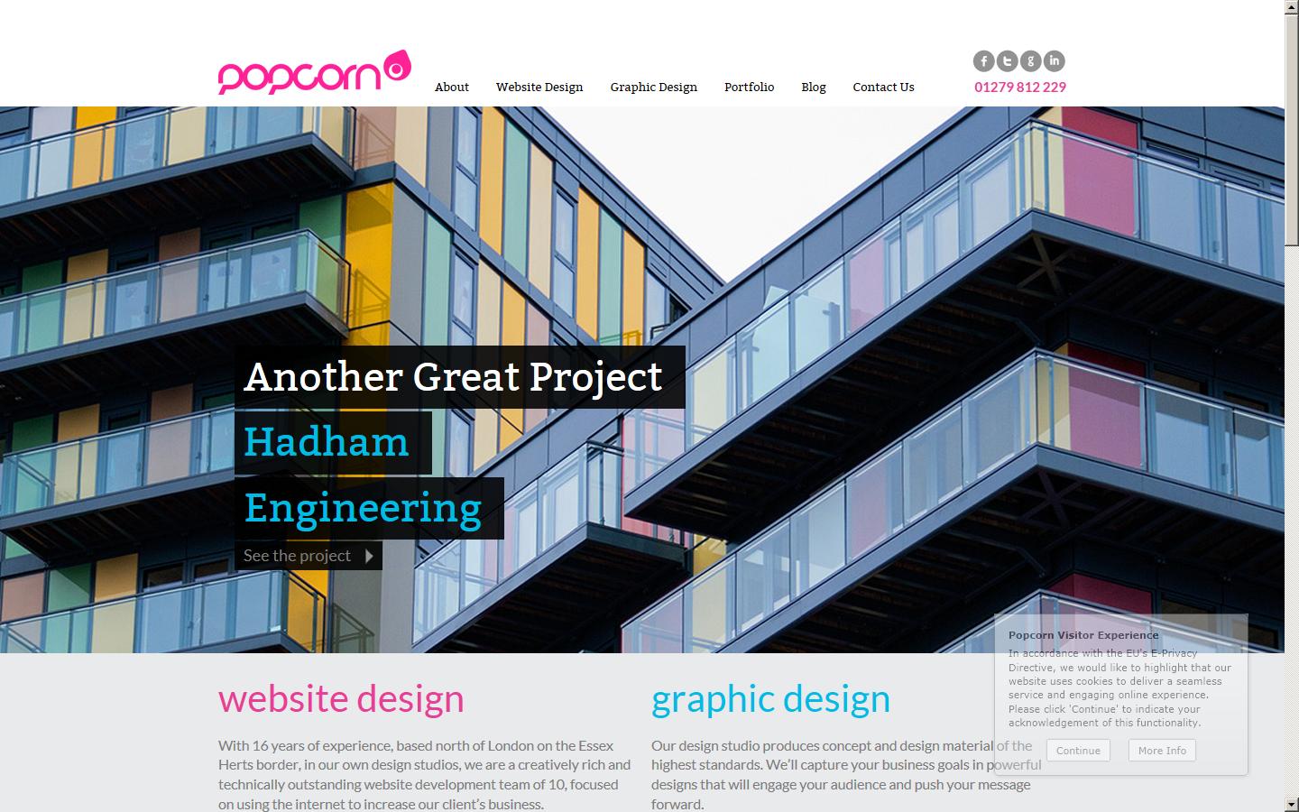 Popcorn Web Design Ltd Website
