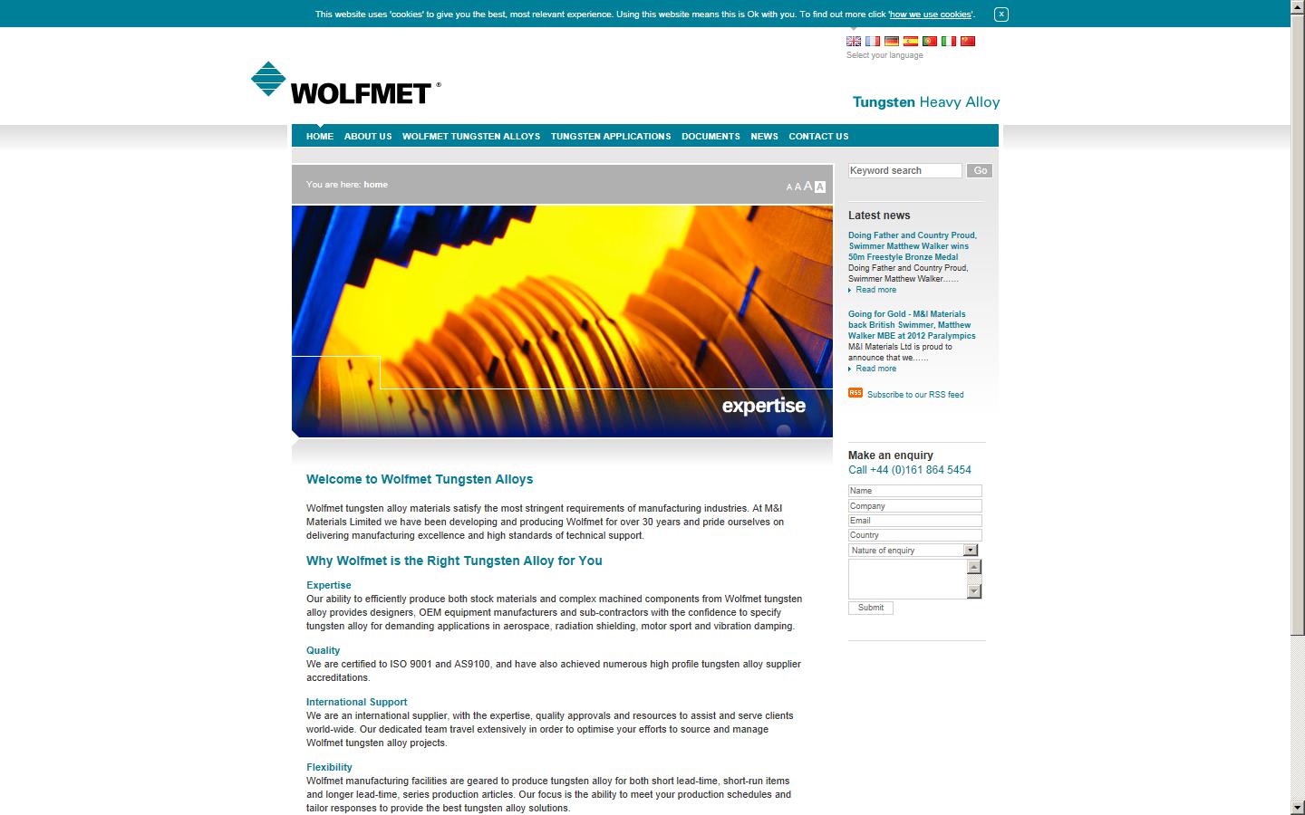 Wolfmet Tungsten Alloys Website