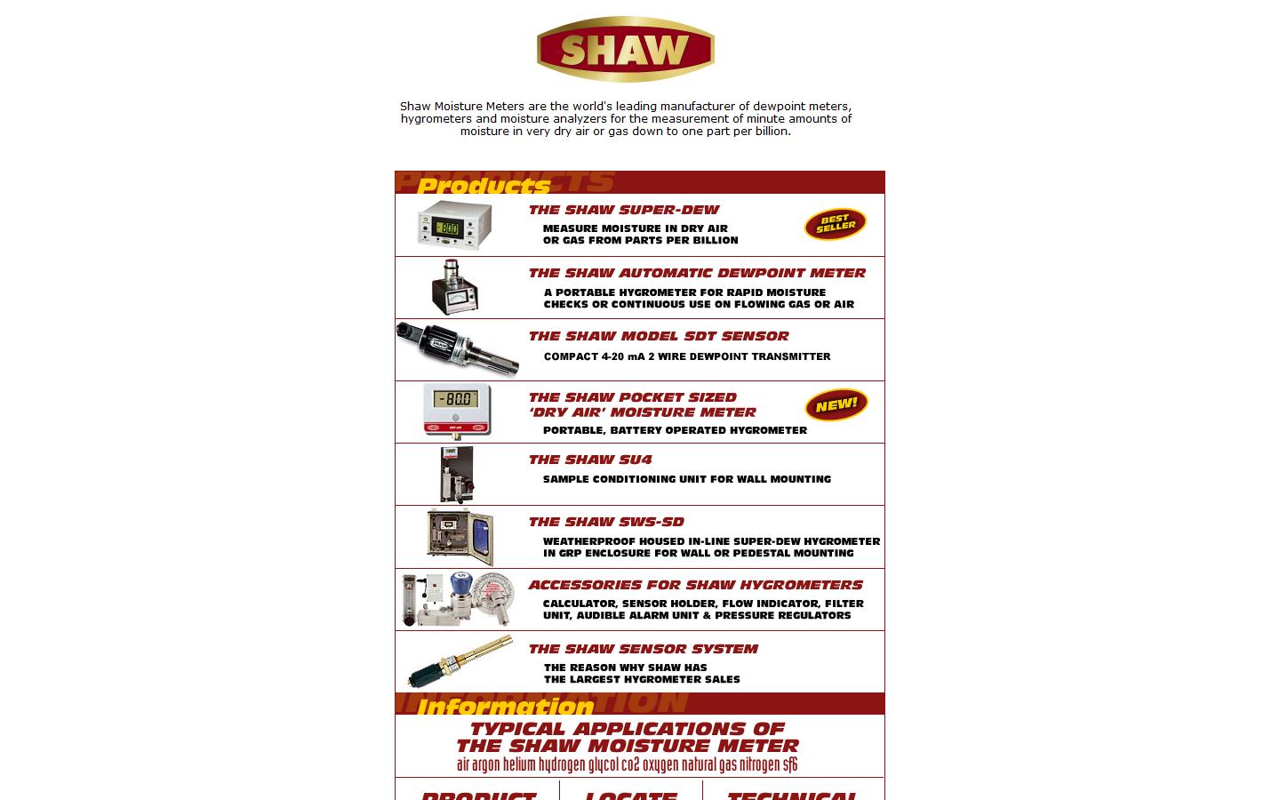 Shaw Moisture Meters Website