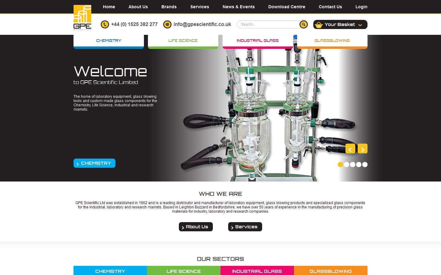 GPE Scientific Ltd Website