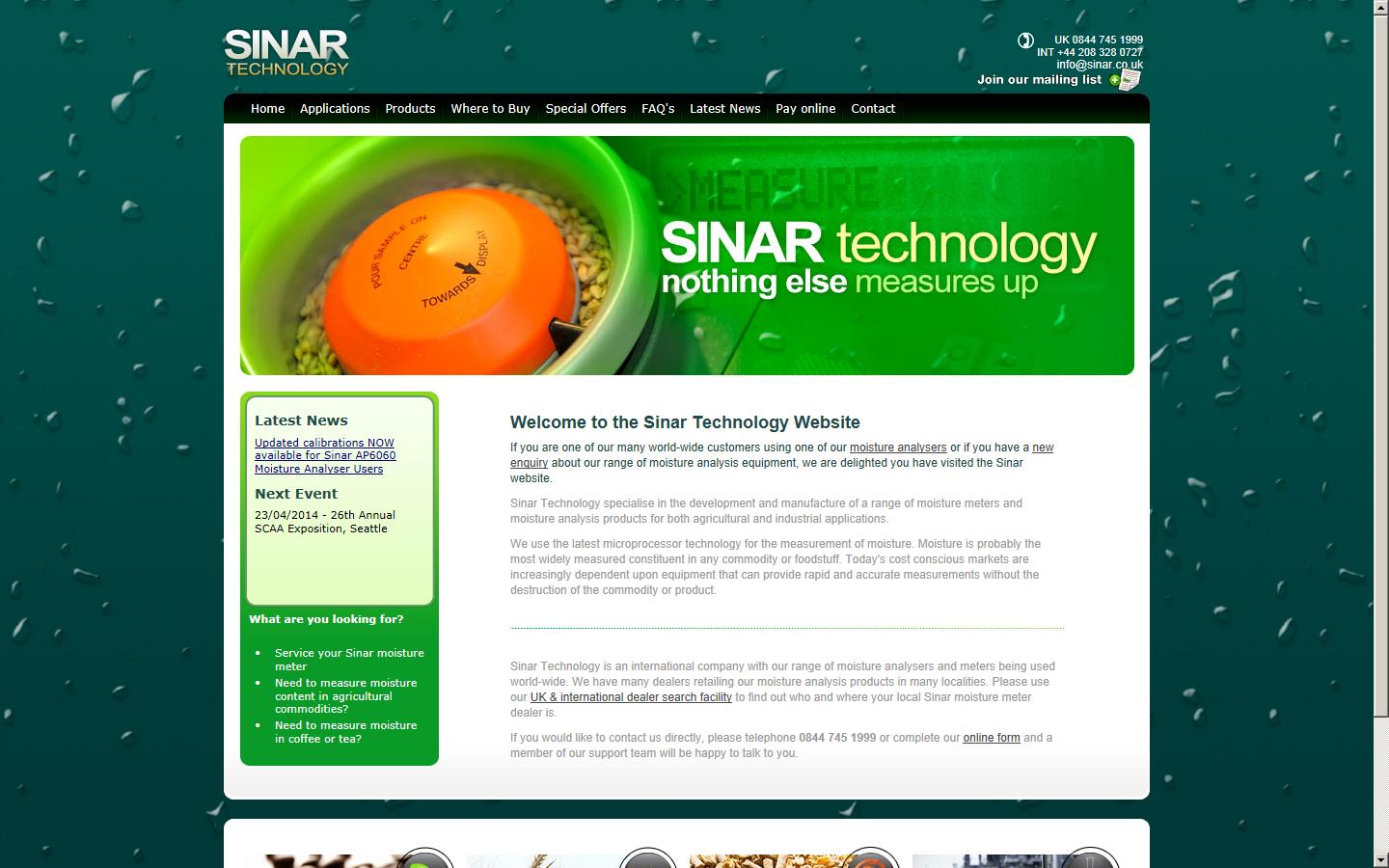 Sinar Technology UK Website