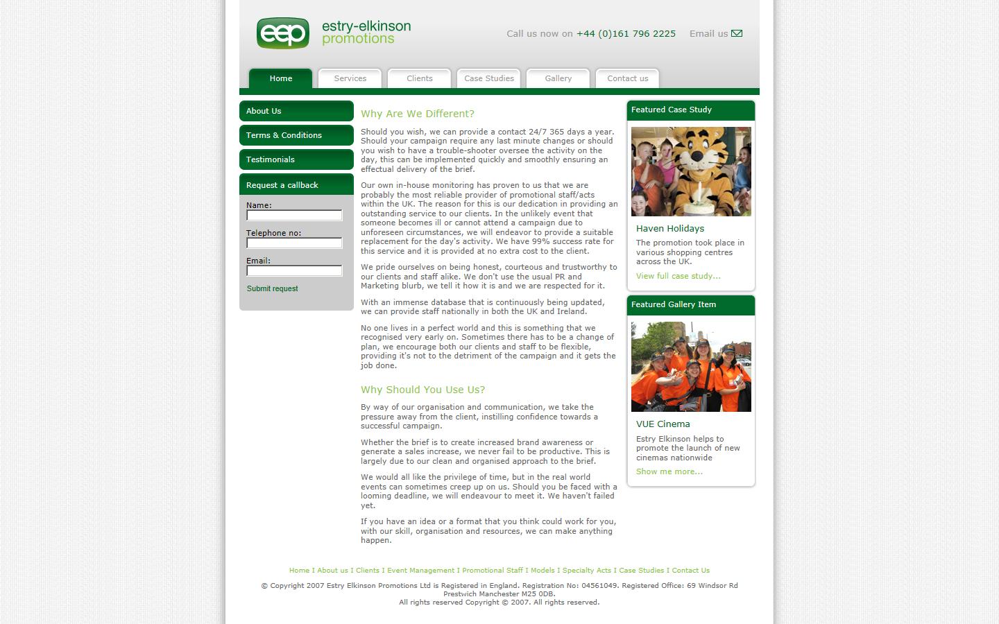 Estry Elkinson Promotionss Ltd Website