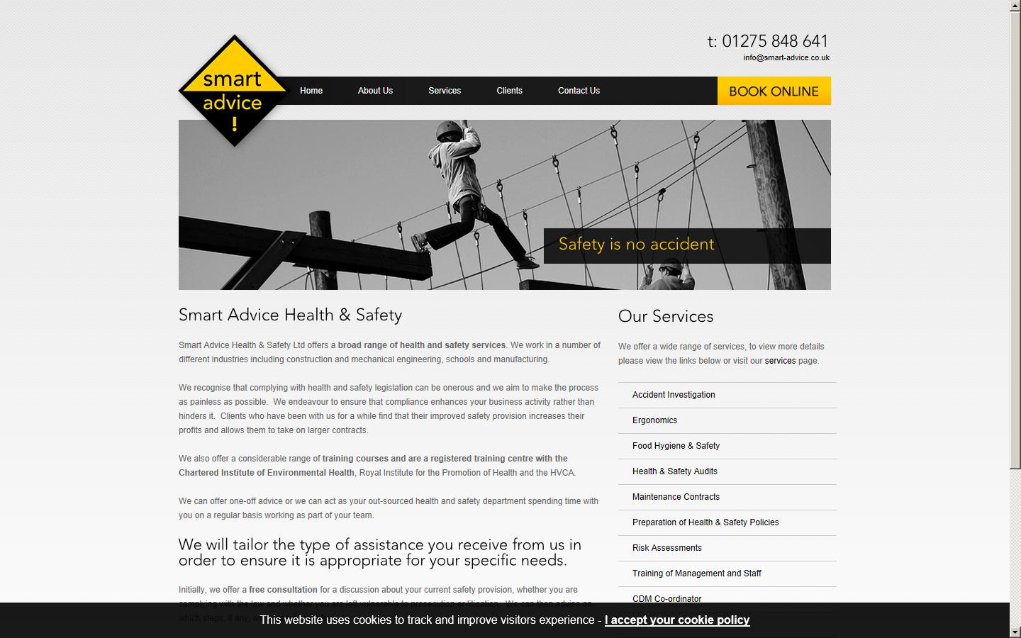 Smart Advice Health and Safety Ltd Website