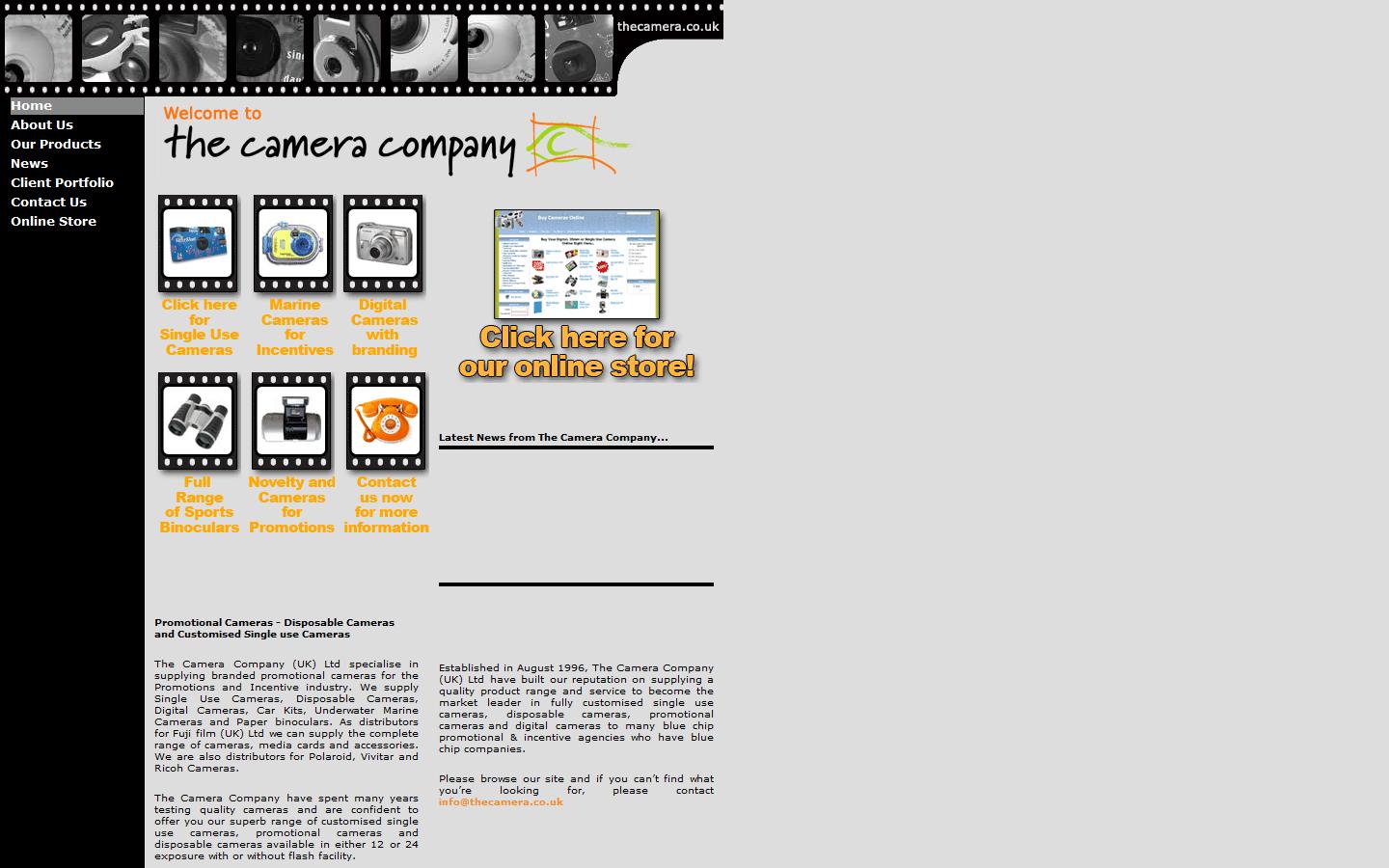Camera Co (UK) Ltd Website