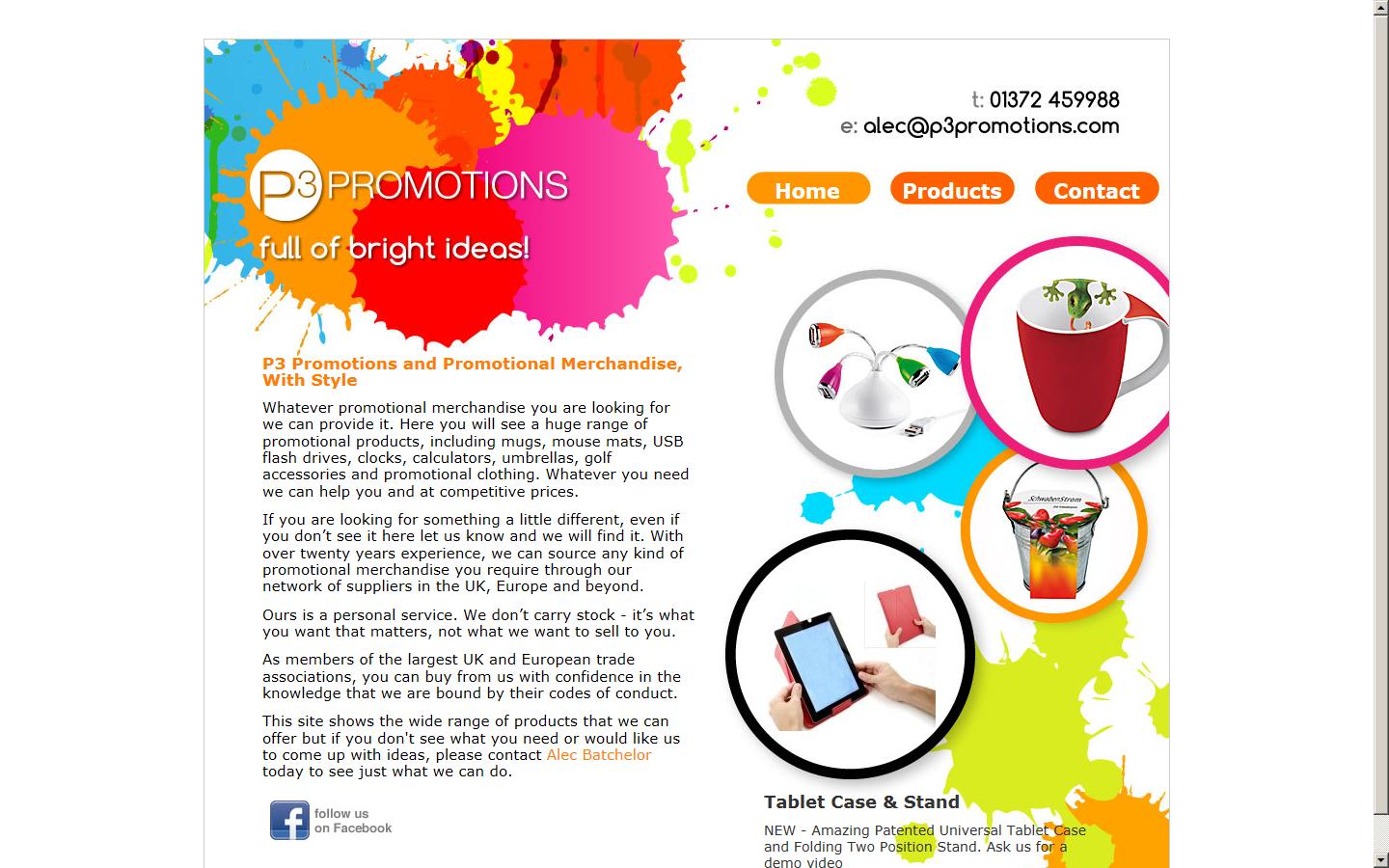 P 3 Promotions Ltd Website