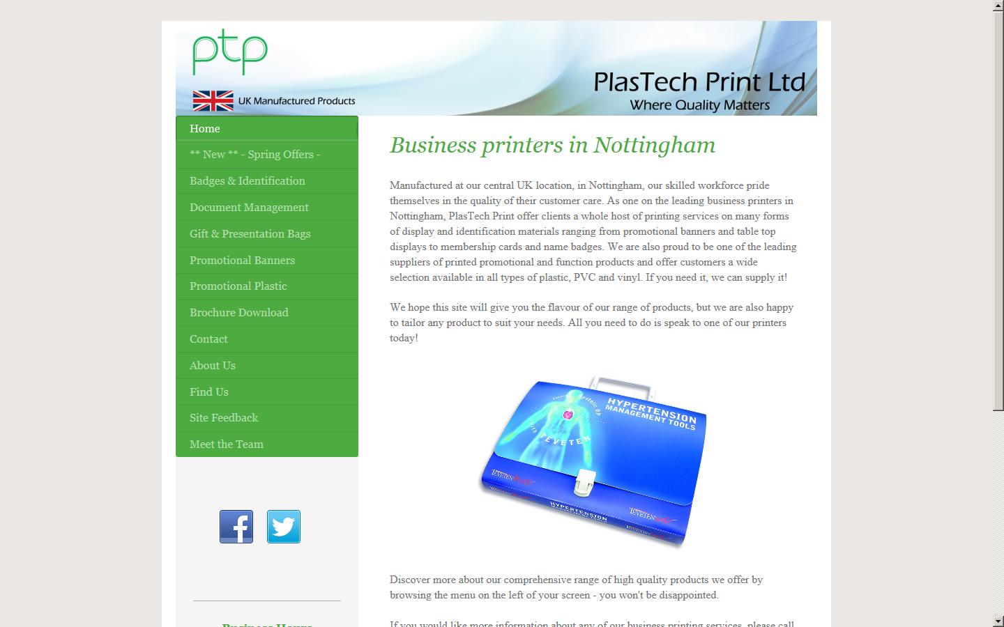 PlasTech Print by Badgemaster Website