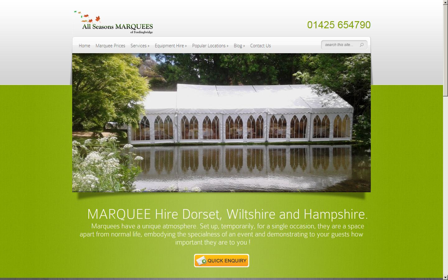 All Seasons Marquees Website
