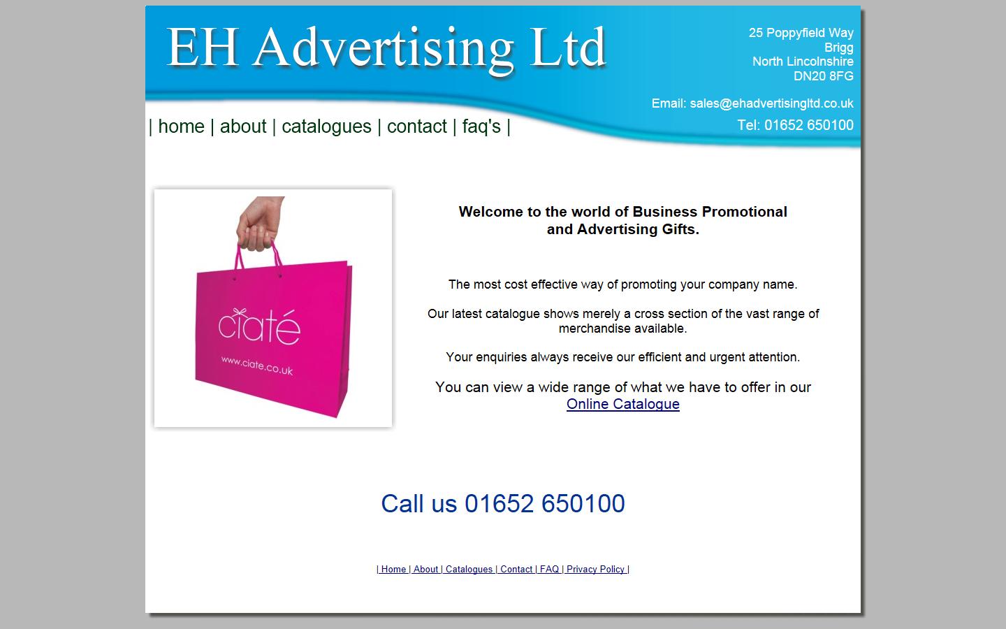 E H Advertising Ltd Website