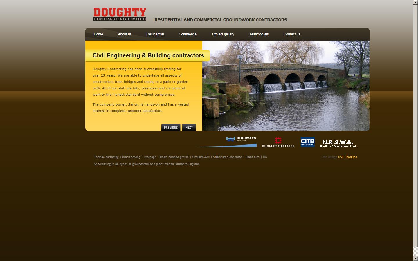 Doughty Contracting Ltd Website