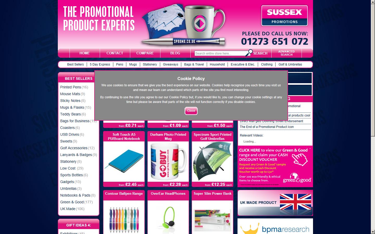 Sussex Promotions Website