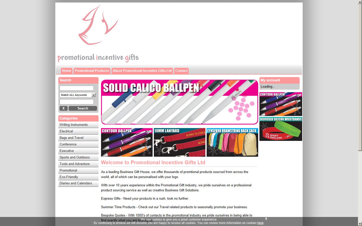 Promotional Incentive Gifts Ltd Website