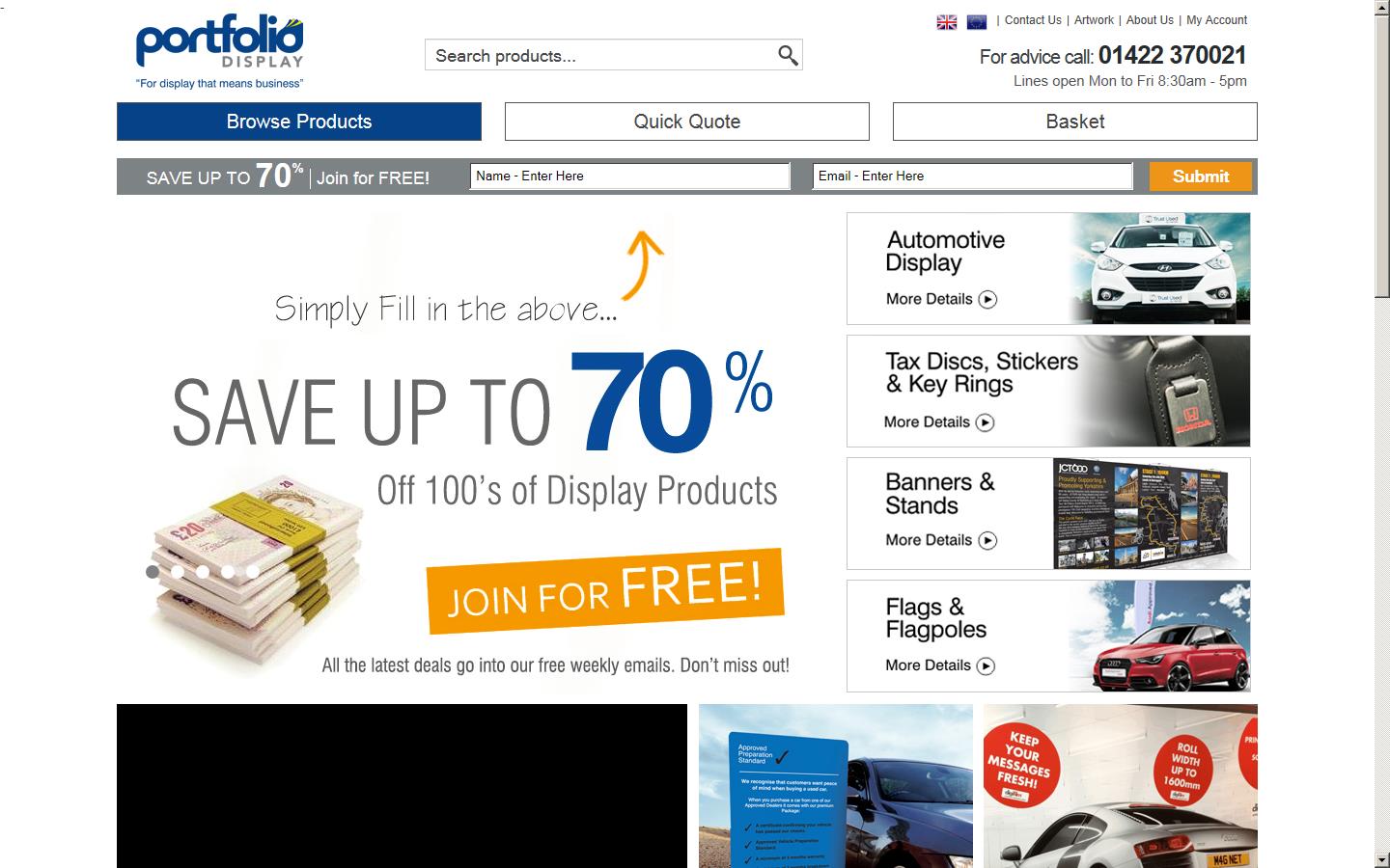 Portfolio Display Ltd Website