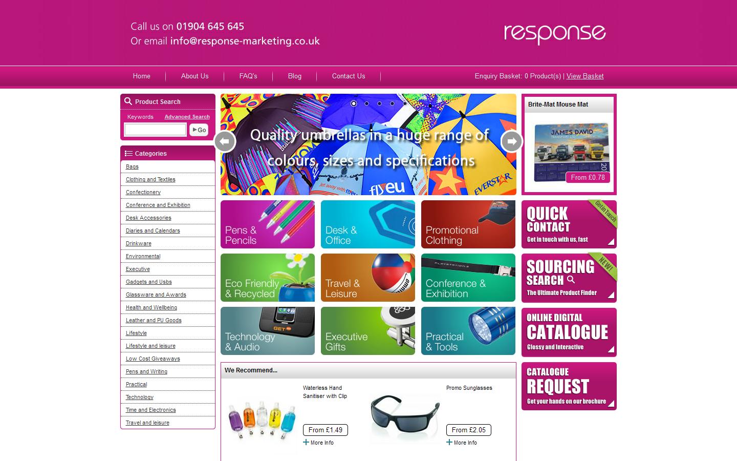 Response Marketing Website