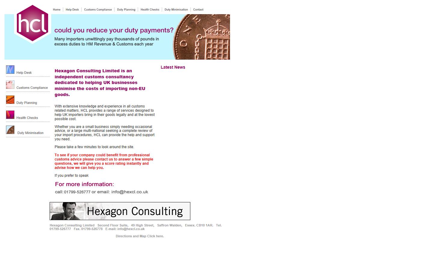Hexagon Consulting Ltd Website
